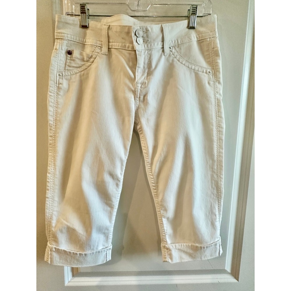 Hudson White Malibu Capri Cuffed Pant Short Women's size 29